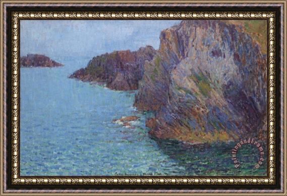 John Peter Russell La Pointe De Morestil Par Mer Calme (calm Sea at Morestil Point) Framed Painting