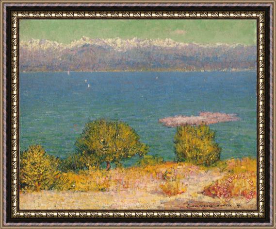 John Peter Russell Landscape, Antibes (the Bay of Nice) Framed Painting