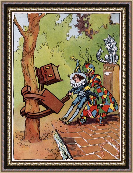 John R. Neill Land of Oz: The Patchwork Girl Helps The Boy Framed Painting