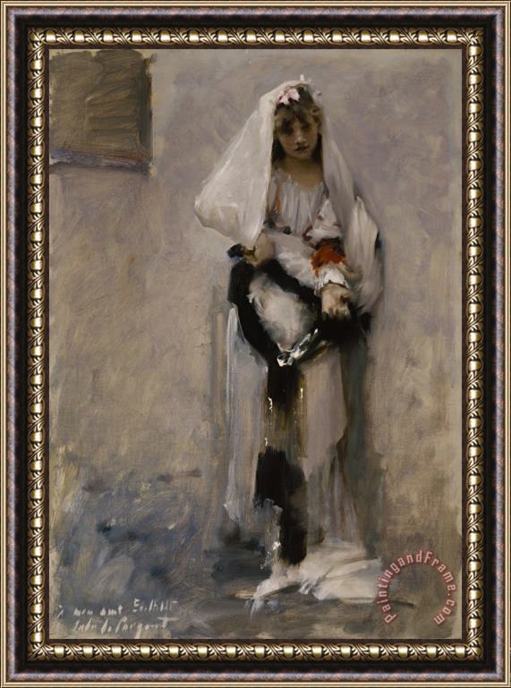 John Singer Sargent A Parisian Beggar Girl Framed Print