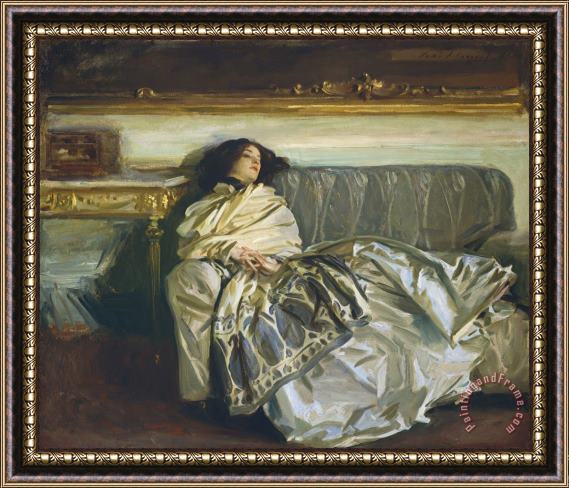 John Singer Sargent Nonchaloir (repose) Framed Painting