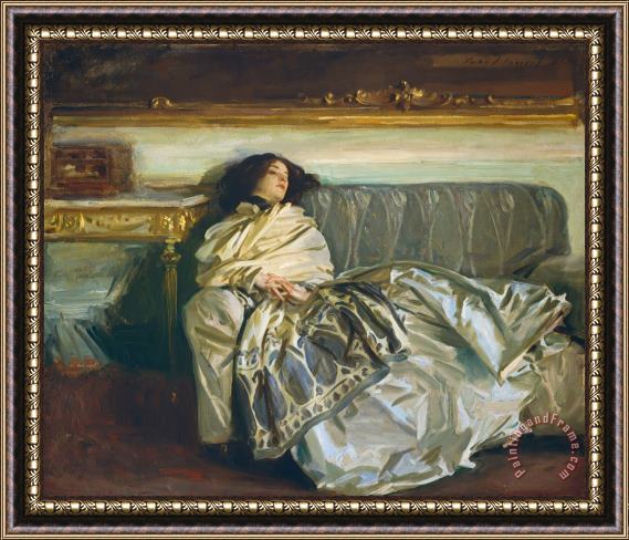 John Singer Sargent Nonchaloir Repose Framed Painting