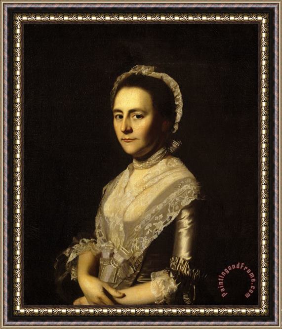 John Singleton Copley Mrs. Alexander Cumming, Nee Elizabeth Goldthwaite, Later Mrs. John Bacon Framed Painting