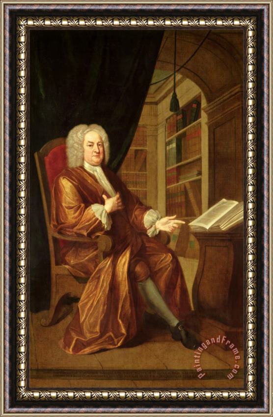 John Smibert Benjamin Moreland, High Master of St. Paul's School Framed Painting