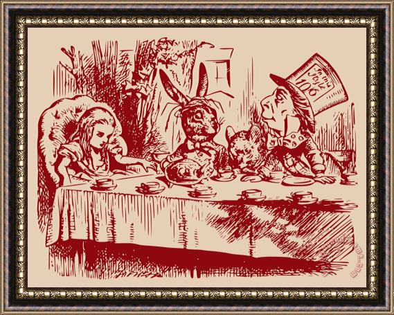 John Tenniel Mad Tea Party Framed Print