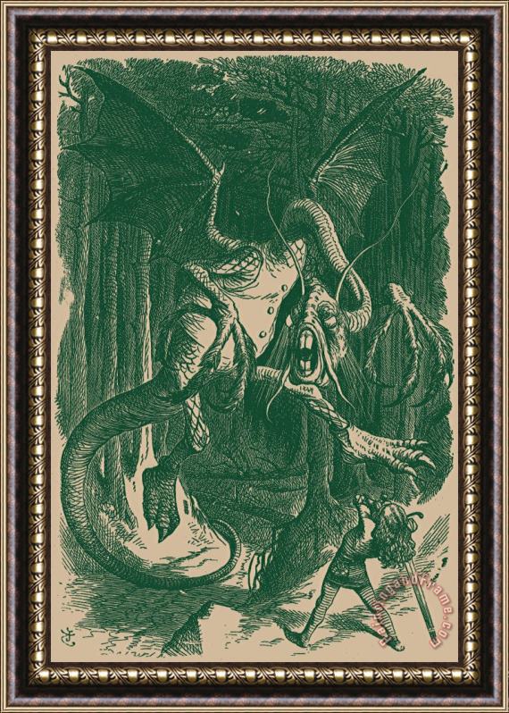 John Tenniel The Jabberwock Framed Print