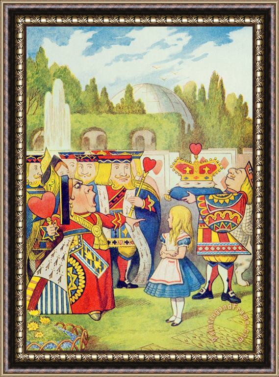 John Tenniel The Queen has come and isnt she angry Framed Print