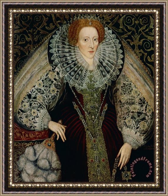 John the Younger Bettes Queen Elizabeth I Framed Painting