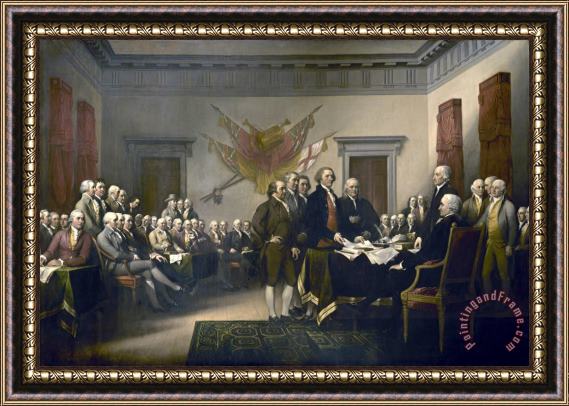 John Trumbull Declaration of Independence Framed Painting