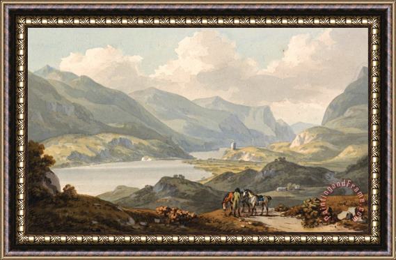 John Warwick Smith The Lakes of Llanberis Framed Painting