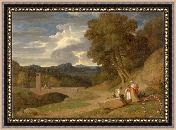 John White Abbott An Italianate Landscape Framed Painting