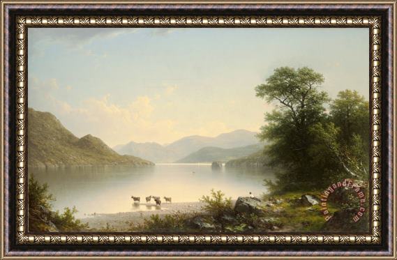 John William Casilear Lake George, 1860 Framed Painting
