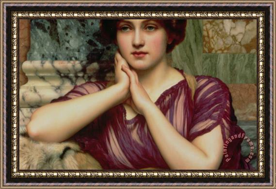 John William Godward A Classical Beauty Framed Painting
