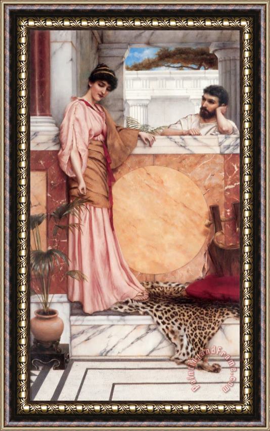 John William Godward Waiting for an Answer Framed Painting