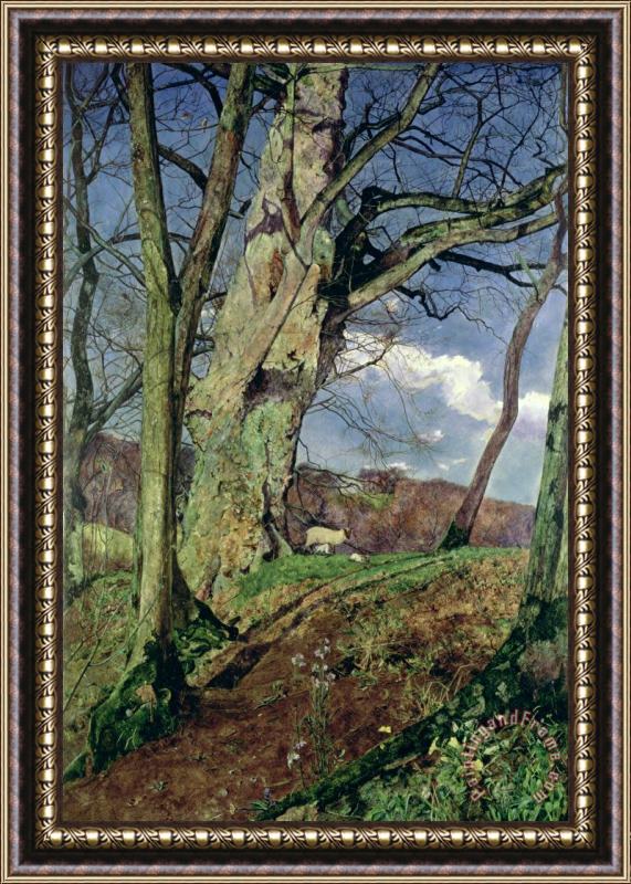 John William Inchbold In Early Spring Framed Painting