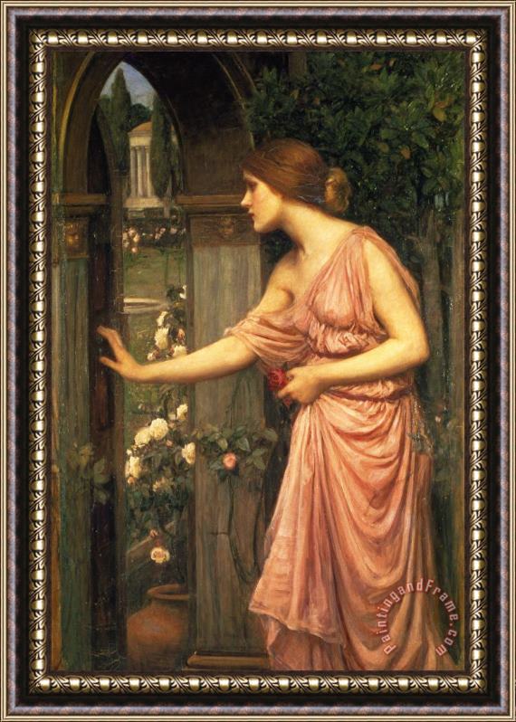 John William Waterhouse Psyche Entering Cupid's Garden Framed Print