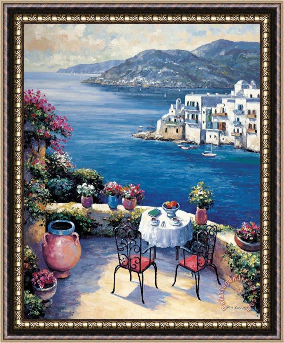 John Zaccheo Aegean Vista Framed Painting