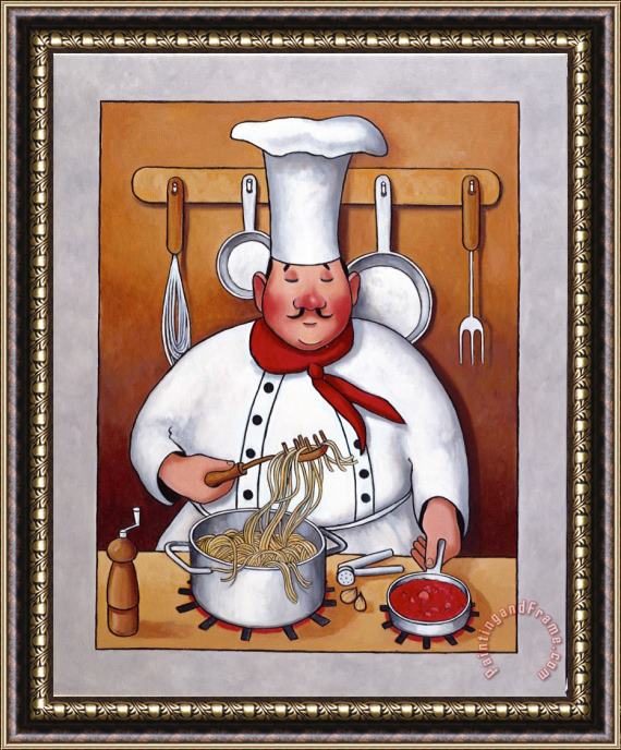 John Zaccheo Chef 4 Framed Painting