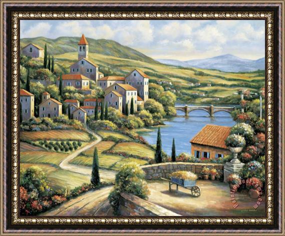 John Zaccheo The Village Framed Painting