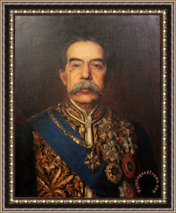 Jose Malhoa Portrait of Jose Luciano De Castro Framed Painting