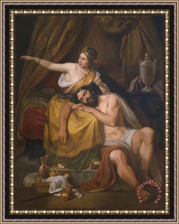 Jose Salome Pina Samson and Delilah Framed Painting