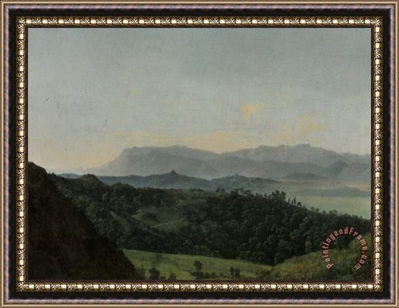 Joseph Bidauld Extensive Mountainous Landscape Framed Painting
