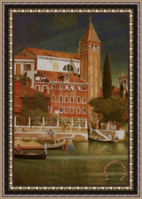 Joseph Edward Southall The Tower of San Vitale Framed Print