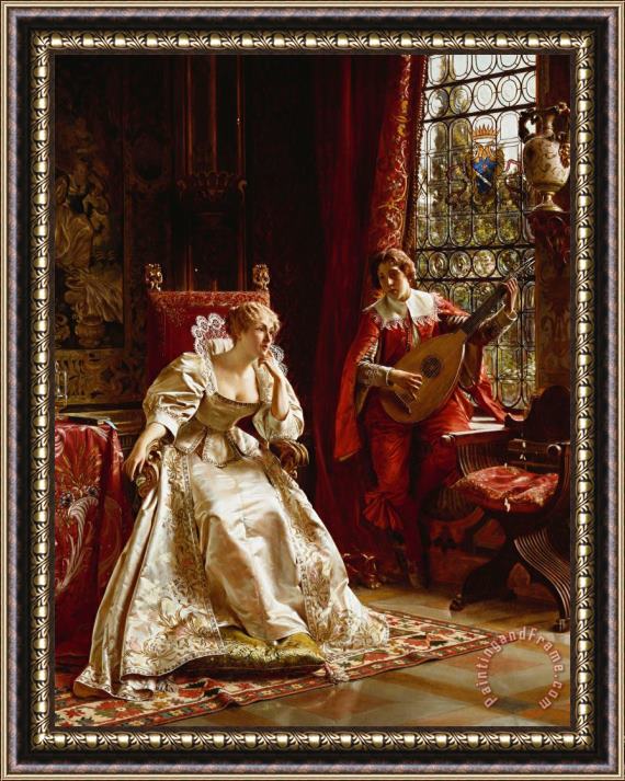 Joseph Frederick Charles Soulacroix The Serenade Framed Print