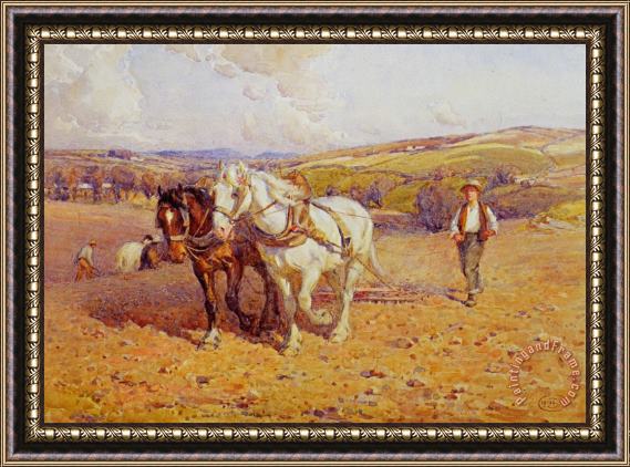 Joseph Harold Swanwick Ploughing Framed Print