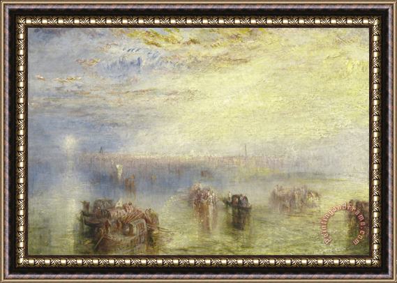 Joseph Mallord William Turner Approach to Venice Framed Painting