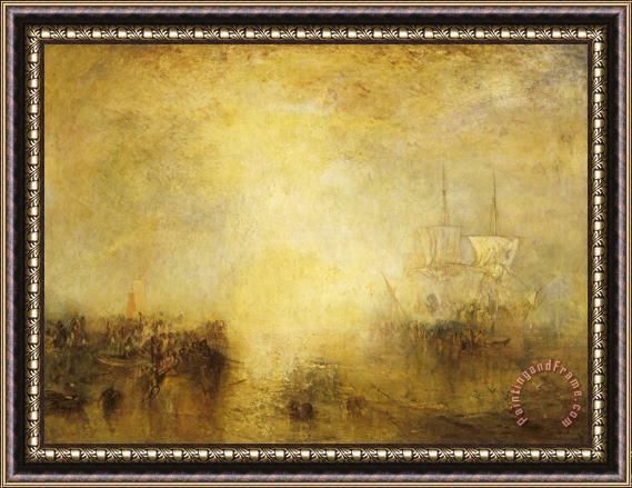 Joseph Mallord William Turner Hurrah! for The Whaler Erebus! Another Fish!' Framed Painting
