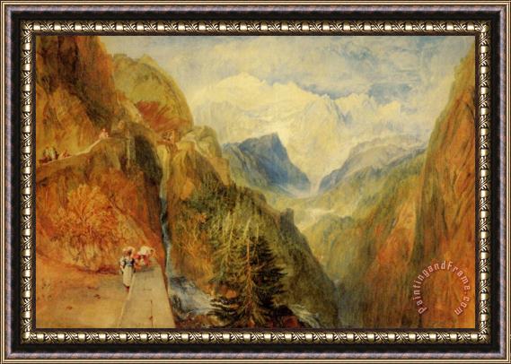 Joseph Mallord William Turner Mont Blanc From Fort Roch, Val D'aosta Framed Painting
