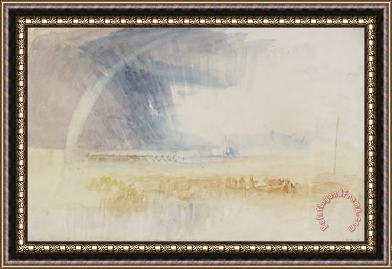 Joseph Mallord William Turner Rainbow Among Purple And Blue Clouds Framed Painting