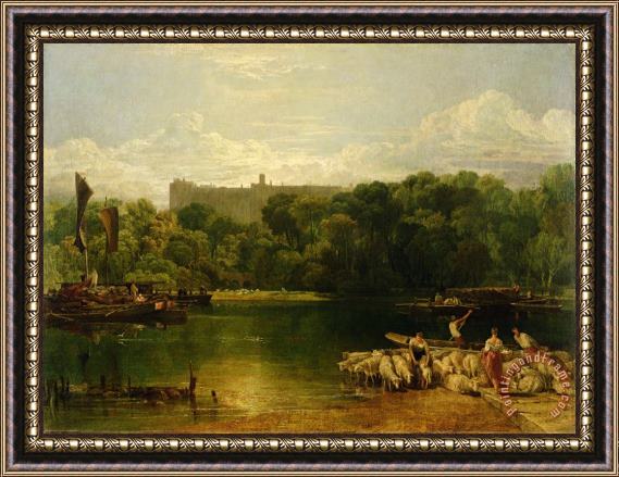 Joseph Mallord William Turner Windsor Castle from the Thames Framed Painting