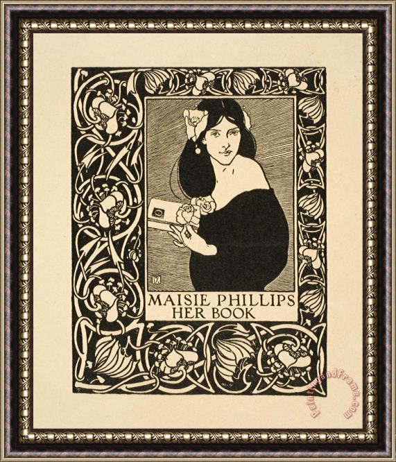 Joseph W. Simpson Maisie Phillips. Her Book Framed Print