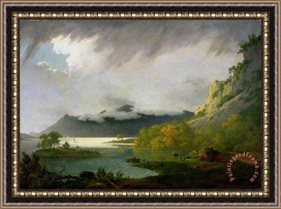 Joseph Wright of Derby Derwent Water with Skiddaw in the Distance Framed Painting