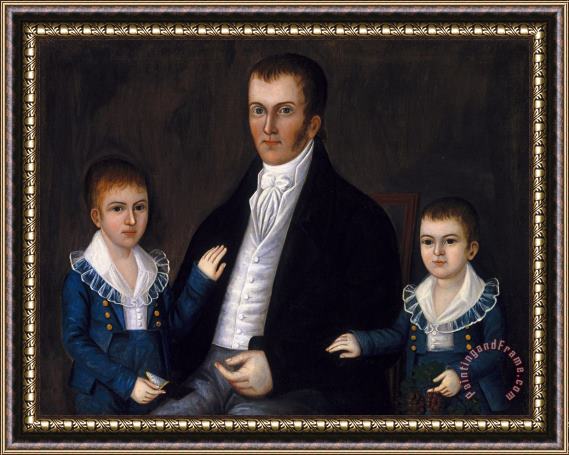 Joshua Johnson John Jacob Anderson And Sons, John And Edward Framed Print