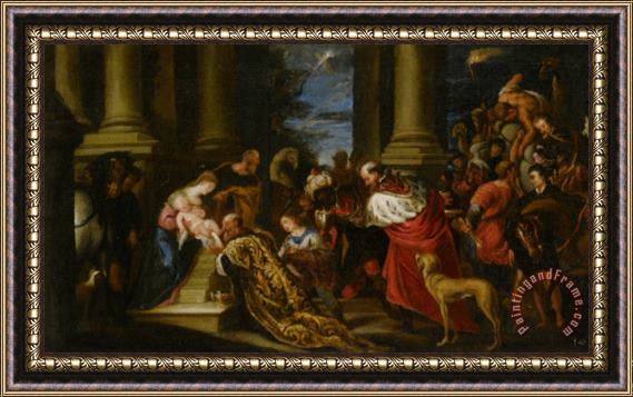 Juan Antonio Frias Y Escalante The Adoration of The Magi Framed Painting
