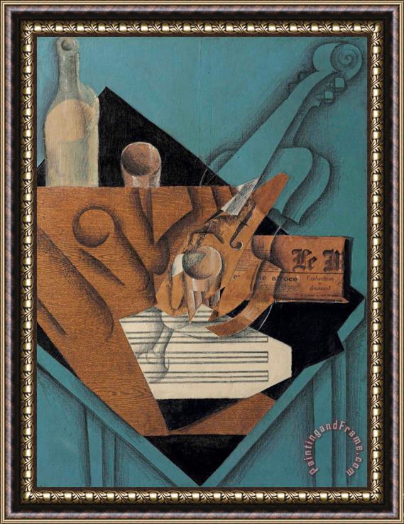 Juan Gris La Table De Musicien, 1914 Framed Painting