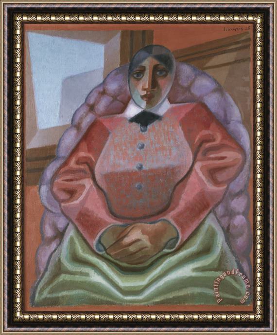 Juan Gris Woman in an Armchair Framed Painting