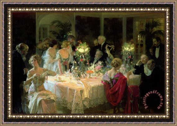 Jules Alexandre Grun The End of Dinner Framed Print Jules Alexandre Grun The End of Dinner Framed Print