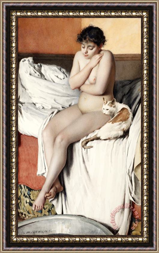 Jules Bastien Lepage Study of a Nude Framed Print