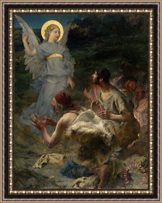 Jules Bastien Lepage The Annunciation to The Shepherds Framed Print
