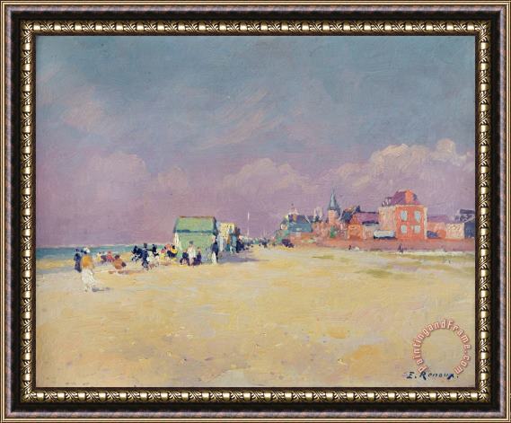 Jules Ernest Renoux Cayeux sur Mer Framed Painting