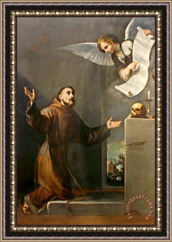 Jusepe de Ribera Saint Francis Receives The Seven Privileges From The Angel Framed Print Jusepe de Ribera Saint Francis Receives The Seven Privileges From The Angel Framed Print