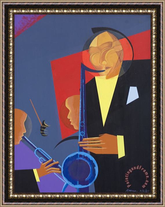 Kaaria Mucherera Jazz Sharp Framed Painting