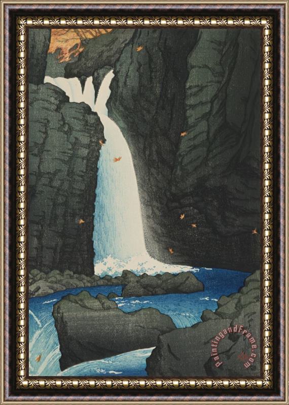 Kawase Hasui Yuhi Waterfall, Shiobara Framed Painting