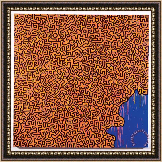 Keith Haring Brazil, 1989 Framed Painting