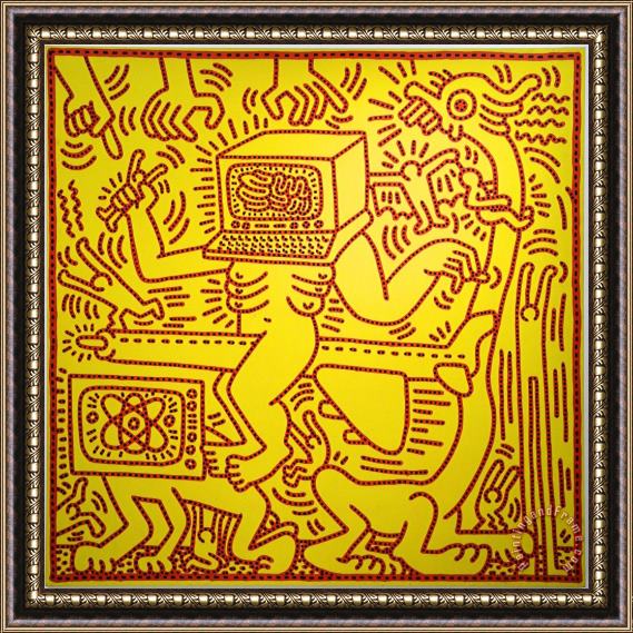 Keith Haring Pop Shop 1 Framed Painting