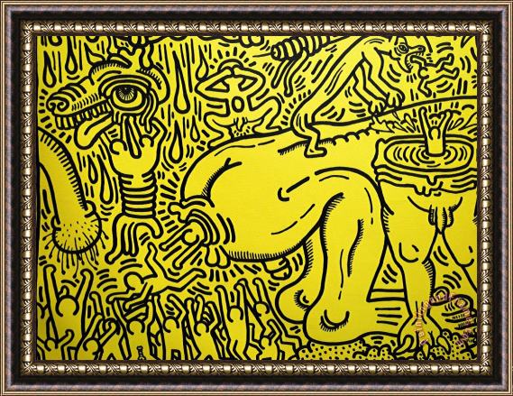 Keith Haring Pop Shop 10 Framed Painting